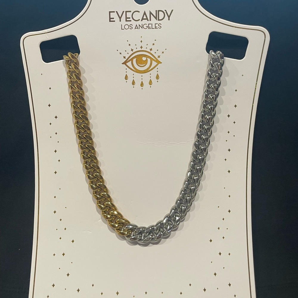 Eye Candy Two-Tone Gold and Silver Necklace